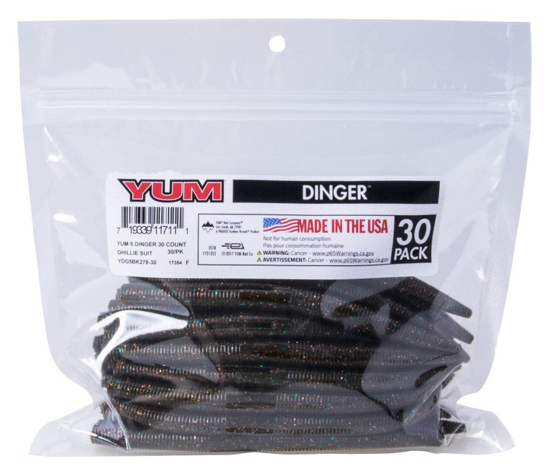Yum Lures Dinger Bulk Ghillie Suit 5 inch (YDG5BK278-30)